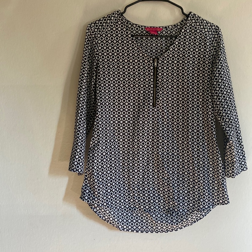 Black And White Blouse
